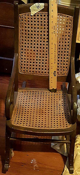 Wicker Cane Rocking Chair for Children circa 1897
