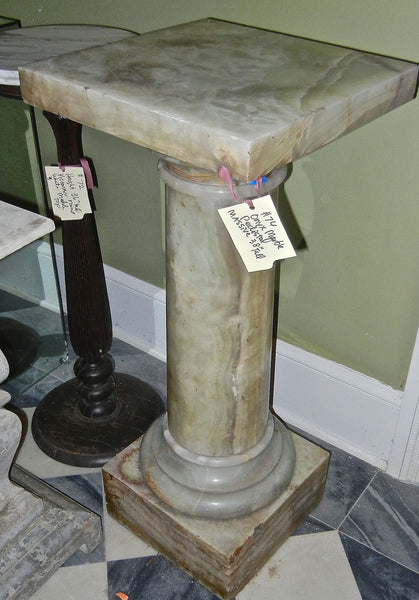 Fine Onyx Square Top Pedestal, , Tables, Deep South Antiques Deep South Antiques