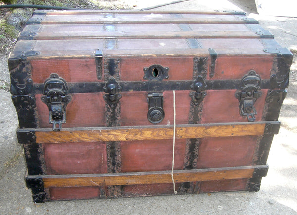 Ducker Antique Trunk, , Trunks, Deep South Antiques Deep South Antiques