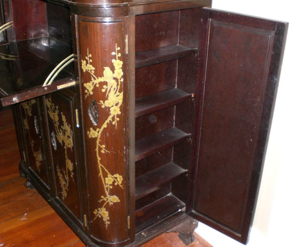 Antique 1930's Liquor Cabinet Bar Chinoiserie, , Cabinets, Deep South Antiques Deep South Antiques