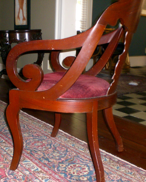 Set of 10 Seignouret Chairs and Mahogany Table - American