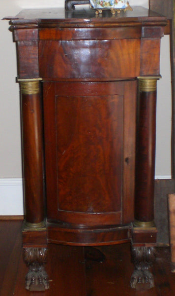 American Dining Room Cabinet with Veneered Columns, , Cabinets, Deep South Antiques Deep South Antiques